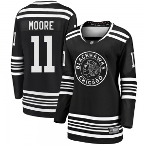 Women's Premier Chicago Blackhawks Oliver Moore Black Breakaway Alternate 2019/20 Official Fanatics Branded Jersey