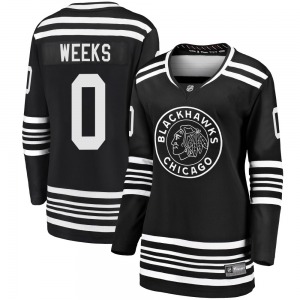 Women's Premier Chicago Blackhawks Mitchell Weeks Black Breakaway Alternate 2019/20 Official Fanatics Branded Jersey