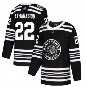 Youth Authentic Chicago Blackhawks Andreas Athanasiou Black 2019 Winter Classic Official Adidas Jersey