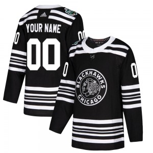 Youth Authentic Chicago Blackhawks Custom Black Custom 2019 Winter Classic Official Adidas Jersey