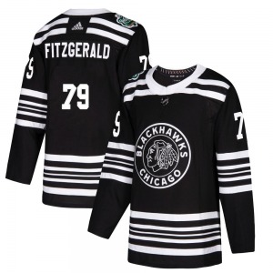 Youth Authentic Chicago Blackhawks Cavan Fitzgerald Black 2019 Winter Classic Official Adidas Jersey