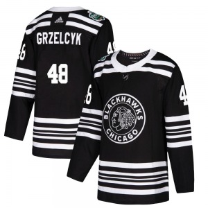 Youth Authentic Chicago Blackhawks Matt Grzelcyk Black 2019 Winter Classic Official Adidas Jersey