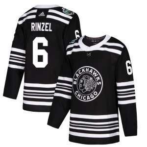 Youth Authentic Chicago Blackhawks Sam Rinzel Black 2019 Winter Classic Official Adidas Jersey