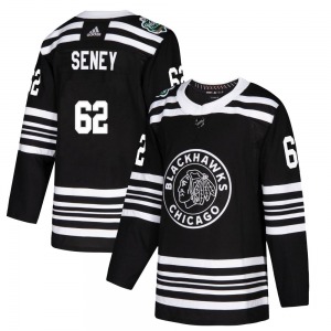 Youth Authentic Chicago Blackhawks Brett Seney Black 2019 Winter Classic Official Adidas Jersey
