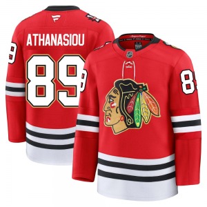 Adult Premium Chicago Blackhawks Andreas Athanasiou Red Centennial Official Fanatics Jersey