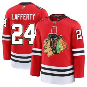 Adult Premium Chicago Blackhawks Sam Lafferty Red Centennial Official Fanatics Jersey