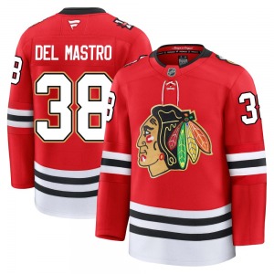 Adult Premium Chicago Blackhawks Ethan Del Mastro Red Centennial Official Fanatics Jersey