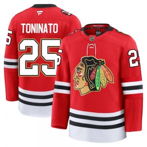 Adult Premium Chicago Blackhawks Dominic Toninato Red Centennial Official Fanatics Jersey