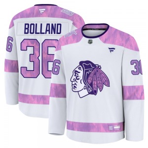 Adult Premium Chicago Blackhawks Dave Bolland White 2024 Hockey Fights Cancer Practice Official Fanatics Jersey