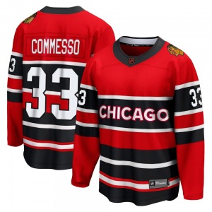 Adult Breakaway Chicago Blackhawks Drew Commesso Red Special Edition 2.0 Official Fanatics Branded Jersey