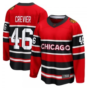 Adult Breakaway Chicago Blackhawks Louis Crevier Red Special Edition 2.0 Official Fanatics Branded Jersey