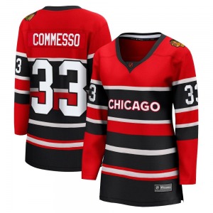 Women's Breakaway Chicago Blackhawks Drew Commesso Red Special Edition 2.0 Official Fanatics Branded Jersey