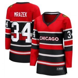 Women's Breakaway Chicago Blackhawks Petr Mrazek Red Special Edition 2.0 Official Fanatics Branded Jersey