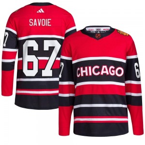 Youth Authentic Chicago Blackhawks Samuel Savoie Red Reverse Retro 2.0 Official Adidas Jersey
