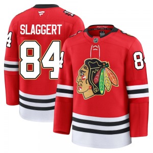 Youth Premium Chicago Blackhawks Landon Slaggert Red Centennial Official Fanatics Jersey