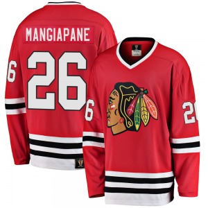 Adult Premier Chicago Blackhawks Andrew Mangiapane Red Breakaway Heritage Official Fanatics Branded Jersey