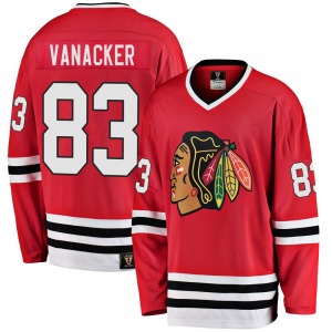 Adult Premier Chicago Blackhawks Marek Vanacker Red Breakaway Heritage Official Fanatics Branded Jersey
