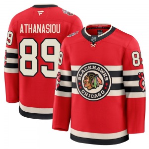 Adult Premium Chicago Blackhawks Andreas Athanasiou Red 2025 Winter Classic Official Fanatics Jersey