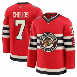 Adult Premium Chicago Blackhawks Chris Chelios Red 2025 Winter Classic Official Fanatics Jersey