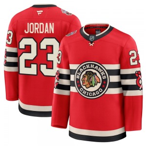Adult Premium Chicago Blackhawks Michael Jordan Red 2025 Winter Classic Official Fanatics Jersey