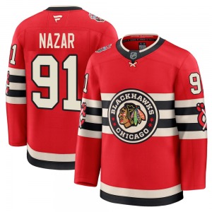 Adult Premium Chicago Blackhawks Frank Nazar Red 2025 Winter Classic Official Fanatics Jersey