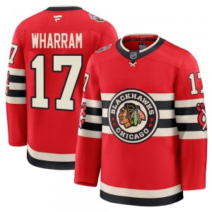 Adult Premium Chicago Blackhawks Kenny Wharram Red 2025 Winter Classic Official Fanatics Jersey