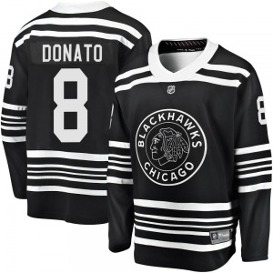 Youth Premier Chicago Blackhawks Ryan Donato Black Breakaway Alternate 2019/20 Official Fanatics Branded Jersey