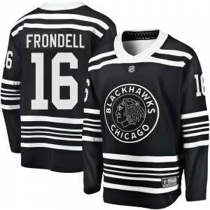 Youth Premier Chicago Blackhawks Anton Frondell Black Breakaway Alternate 2019/20 Official Fanatics Branded Jersey