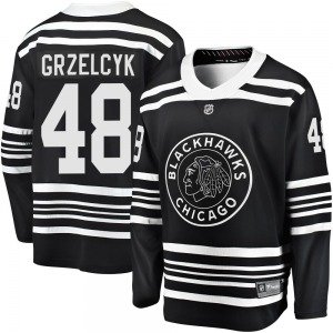Youth Premier Chicago Blackhawks Matt Grzelcyk Black Breakaway Alternate 2019/20 Official Fanatics Branded Jersey