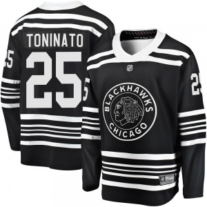 Youth Premier Chicago Blackhawks Dominic Toninato Black Breakaway Alternate 2019/20 Official Fanatics Branded Jersey