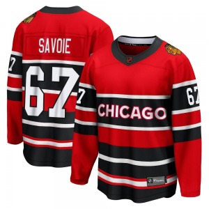 Youth Breakaway Chicago Blackhawks Samuel Savoie Red Special Edition 2.0 Official Fanatics Branded Jersey