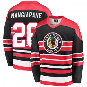 Adult Premier Chicago Blackhawks Andrew Mangiapane Red/Black Breakaway Heritage Official Fanatics Branded Jersey