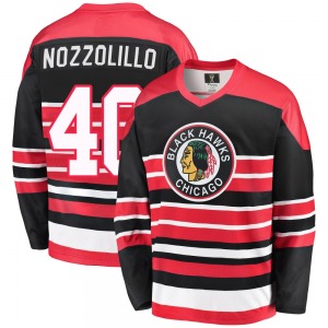 Adult Premier Chicago Blackhawks Dave Nozzolillo Red/Black Breakaway Heritage Official Fanatics Branded Jersey