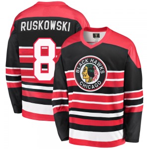 Adult Premier Chicago Blackhawks Terry Ruskowski Red/Black Breakaway Heritage Official Fanatics Branded Jersey