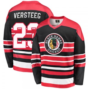 Adult Premier Chicago Blackhawks Kris Versteeg Red/Black Breakaway Heritage Official Fanatics Branded Jersey