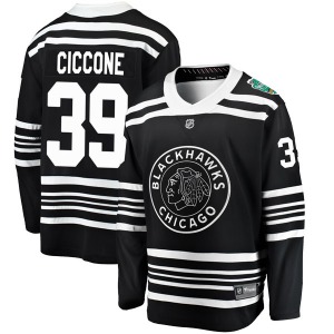 Youth Breakaway Chicago Blackhawks Enrico Ciccone Black 2019 Winter Classic Official Fanatics Branded Jersey