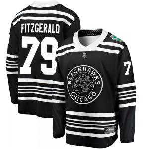 Youth Breakaway Chicago Blackhawks Cavan Fitzgerald Black 2019 Winter Classic Official Fanatics Branded Jersey