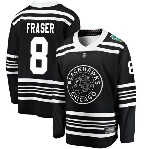 Youth Breakaway Chicago Blackhawks Curt Fraser Black 2019 Winter Classic Official Fanatics Branded Jersey