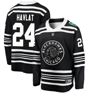 Youth Breakaway Chicago Blackhawks Martin Havlat Black 2019 Winter Classic Official Fanatics Branded Jersey