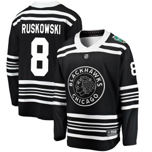Youth Breakaway Chicago Blackhawks Terry Ruskowski Black 2019 Winter Classic Official Fanatics Branded Jersey