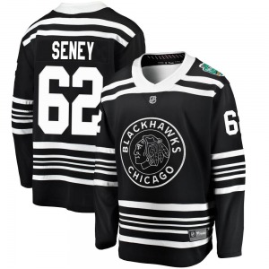Youth Breakaway Chicago Blackhawks Brett Seney Black 2019 Winter Classic Official Fanatics Branded Jersey