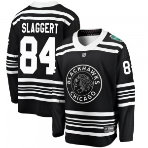 Youth Breakaway Chicago Blackhawks Landon Slaggert Black 2019 Winter Classic Official Fanatics Branded Jersey