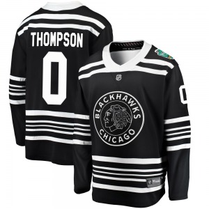 Youth Breakaway Chicago Blackhawks Aidan Thompson Black 2019 Winter Classic Official Fanatics Branded Jersey
