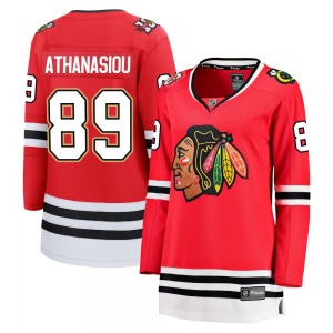 Women's Breakaway Chicago Blackhawks Andreas Athanasiou Red Centennial Official Fanatics Jersey