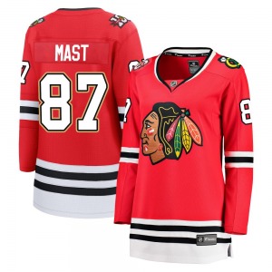 Women's Breakaway Chicago Blackhawks Ryan Mast Red Centennial Official Fanatics Jersey