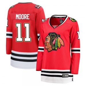 Women's Breakaway Chicago Blackhawks Oliver Moore Red Centennial Official Fanatics Jersey