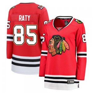 Women's Breakaway Chicago Blackhawks Aku Raty Red Centennial Official Fanatics Jersey