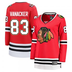 Women's Breakaway Chicago Blackhawks Marek Vanacker Red Centennial Official Fanatics Jersey