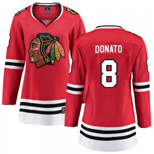 Women's Breakaway Chicago Blackhawks Ryan Donato Red Home Official Fanatics Branded Jersey