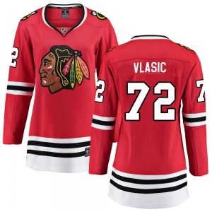 Women's Breakaway Chicago Blackhawks Alex Vlasic Red Home Official Fanatics Branded Jersey